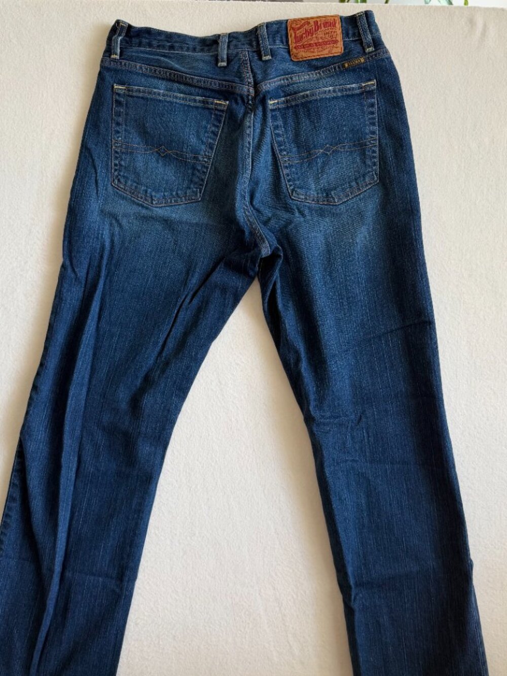 Lucky Brand Jeans Mens 32 Blue Straight Leg Dungarees Denim 32x31 Casual - Picture 13 of 14